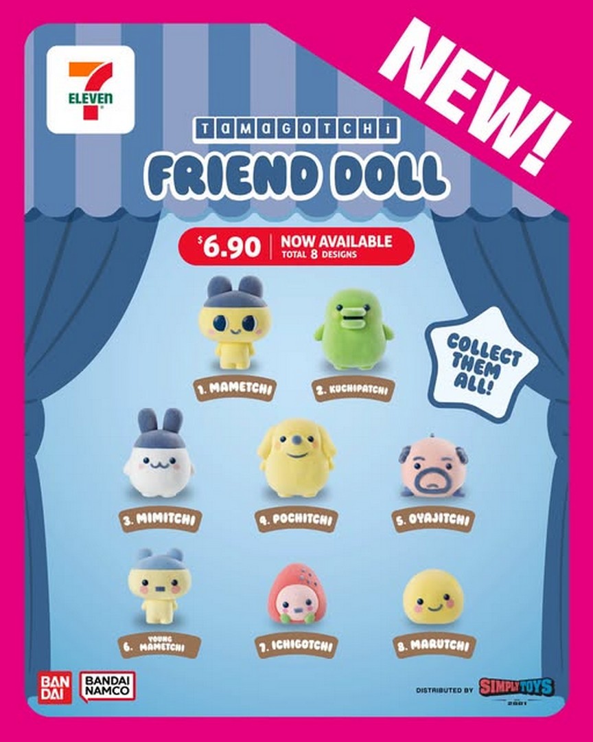 7-Eleven-Singapore-–-Tamagotchi-Flocked-Figurines-Promotion 19 October 2026 onwards: 7-Eleven Singapore – Tamagotchi Flocked Figurines Promotion at $6.90 Each, Available at Selected Stores While Stocks Last