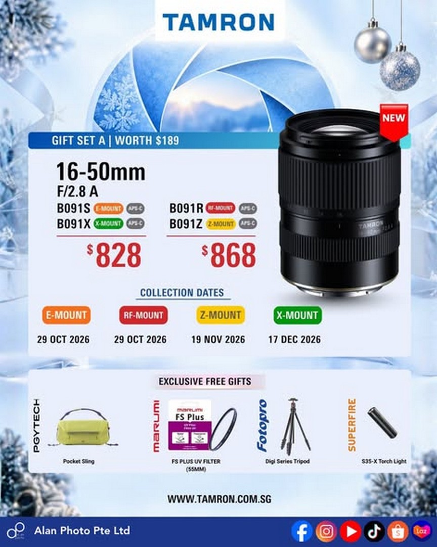 Alan-Photo-Singapore-–-Tamron-Year-End-Promotion-2026-1 17 October 2026–3 January 2027: Alan Photo Singapore – Tamron Year-End Promotion 2026: Enjoy Up to $500 Cashback and Free Gifts Worth Up to $669 on Selected Lenses