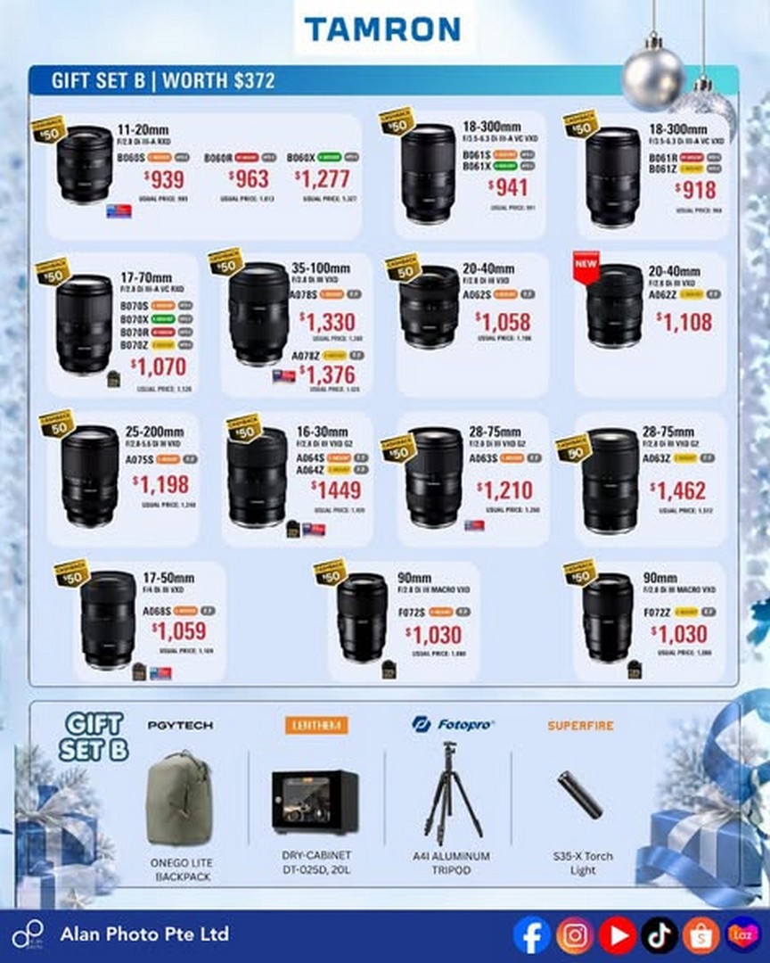 Alan-Photo-Singapore-–-Tamron-Year-End-Promotion-2026-3 17 October 2026–3 January 2027: Alan Photo Singapore – Tamron Year-End Promotion 2026: Enjoy Up to $500 Cashback and Free Gifts Worth Up to $669 on Selected Lenses