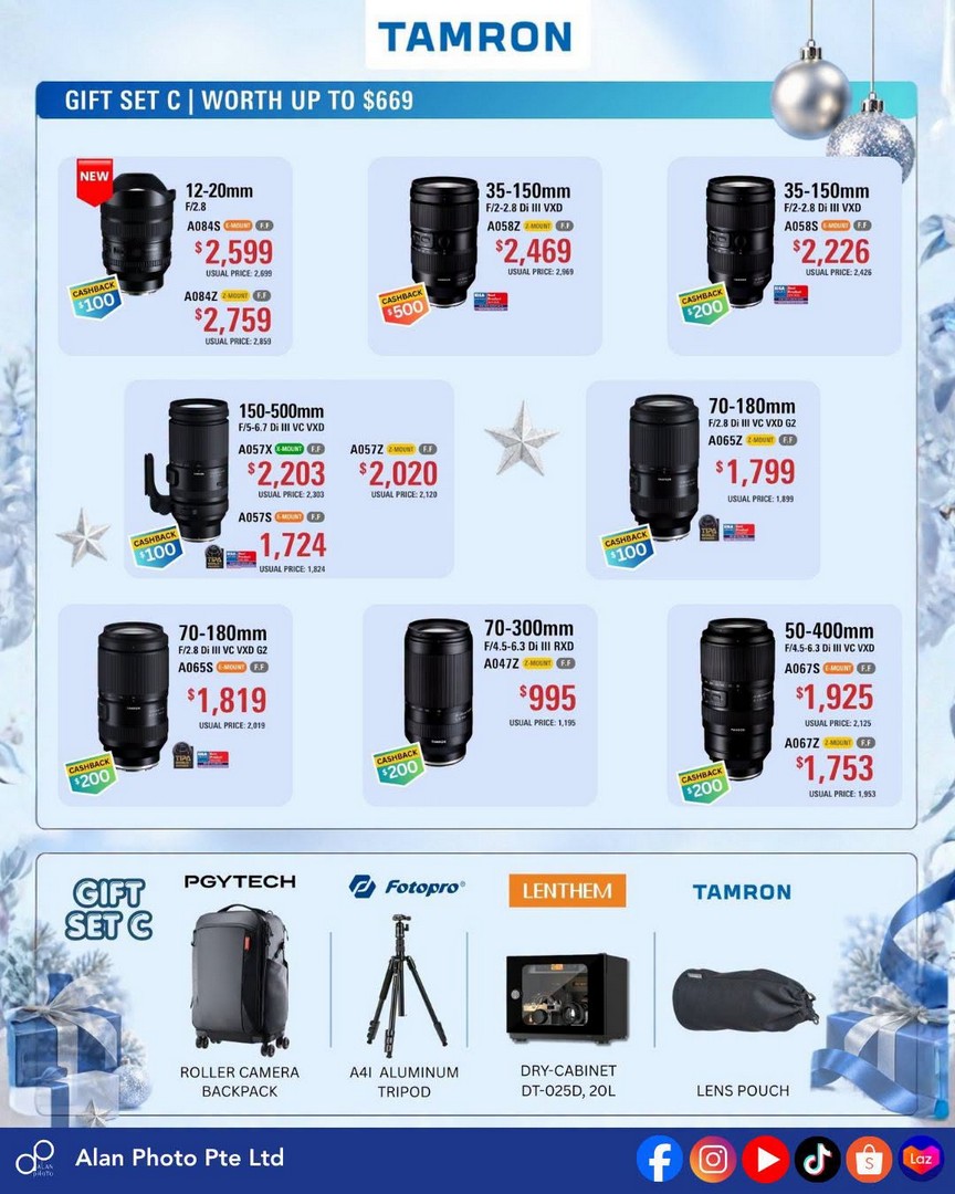 Alan-Photo-Singapore-–-Tamron-Year-End-Promotion-2026-4 17 October 2026–3 January 2027: Alan Photo Singapore – Tamron Year-End Promotion 2026: Enjoy Up to $500 Cashback and Free Gifts Worth Up to $669 on Selected Lenses
