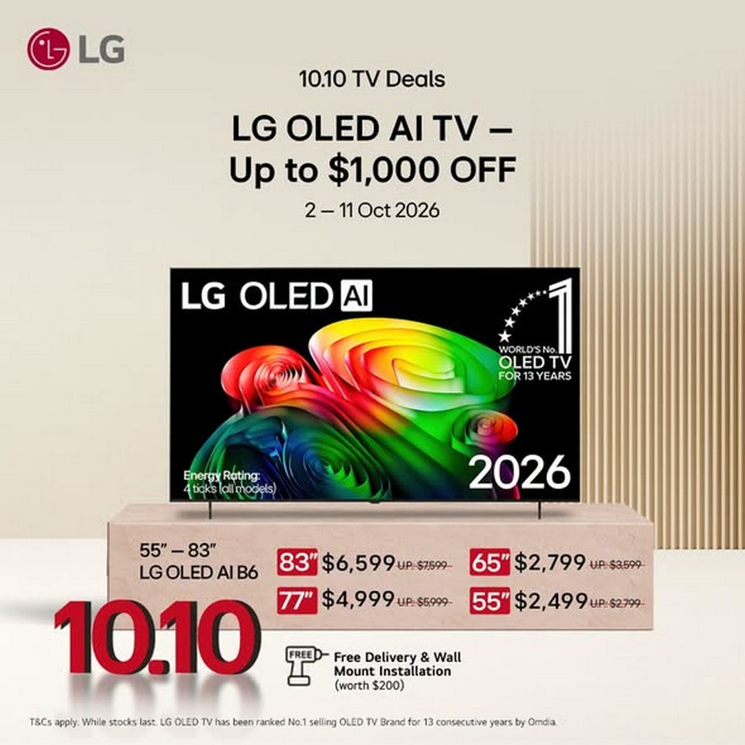 Audio-House-Singapore-LG-10.10-TV-Sale-Promotion-1 2-11 October 2026: Audio House Singapore: LG 10.10 TV Sale Promotion with Up to $1,000 Off and Free Gifts Worth Up to $800