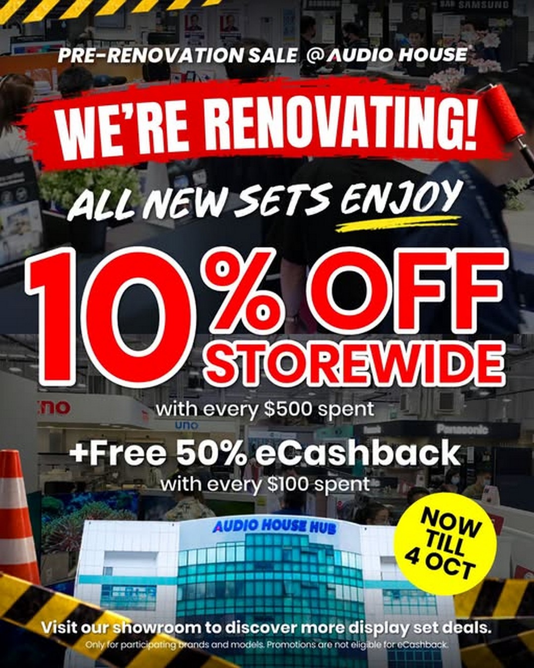 Audio-House-Singapore-Pre-Renovation-Clearance-Sale 3-4 October 2026: Audio House Singapore: Pre-Renovation Clearance Sale with 10% Off Storewide, eCashback & NEA Climate Voucher Savings at 23 Ubi Road 4