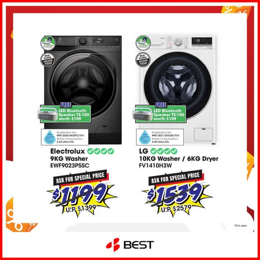 BEST-Denki-Singapore-10.10-Best-Super-Sale-4 9-18 October 2026: BEST Denki Singapore: 10.10 Best Super Sale Promotion with Up to $1,000 OFF Home Appliances, Extra $100 OFF Washer and Dryer Bundles, Same-Day Delivery and Free Gifts Worth Up to $300