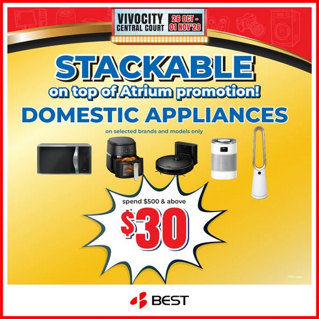 BEST-Denki-Singapore-Denki-Show-Promotion-at-VivoCity-Atrium 26 October–1 November 2026: BEST Denki Singapore Denki Show Promotion at VivoCity Atrium – Enjoy Extra Cash-Off Deals with Minimum Spend