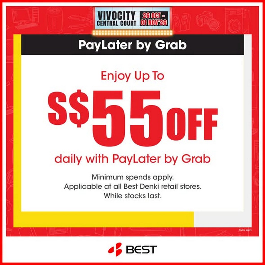 BEST-Denki-Singapore-Denki-Show-Sale-at-VivoCity-Atrium-2 Now till 1 November 2026: BEST Denki Singapore Denki Show Sale at VivoCity Atrium – Enjoy Electronics Discounts and Extra Savings with Selected Payment Modes