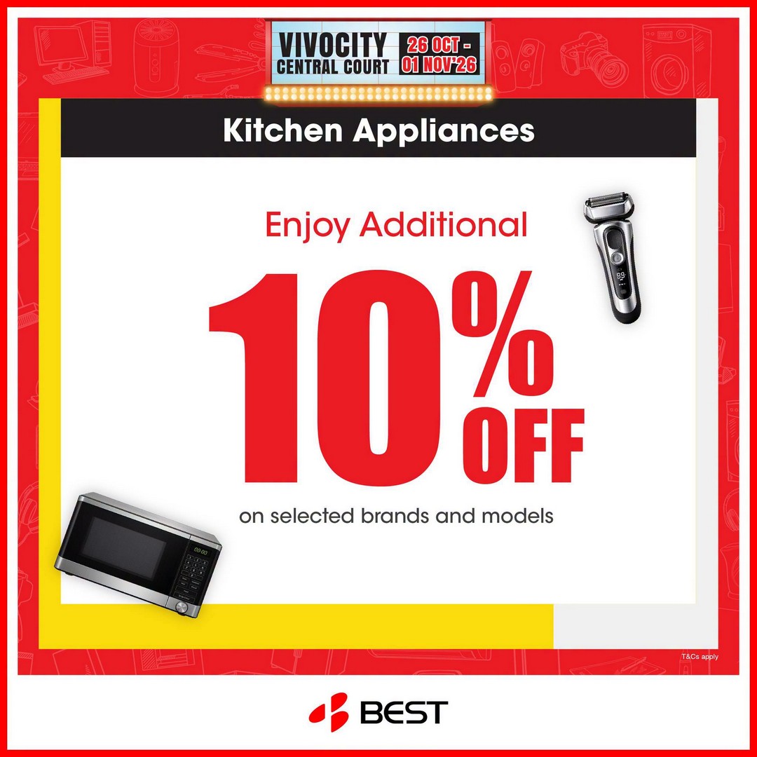 BEST-Denki-Singapore-Denki-Show-Sale-at-VivoCity-Atrium-6 Now till 1 November 2026: BEST Denki Singapore Denki Show Sale at VivoCity Atrium – Enjoy Electronics Discounts and Extra Savings with Selected Payment Modes