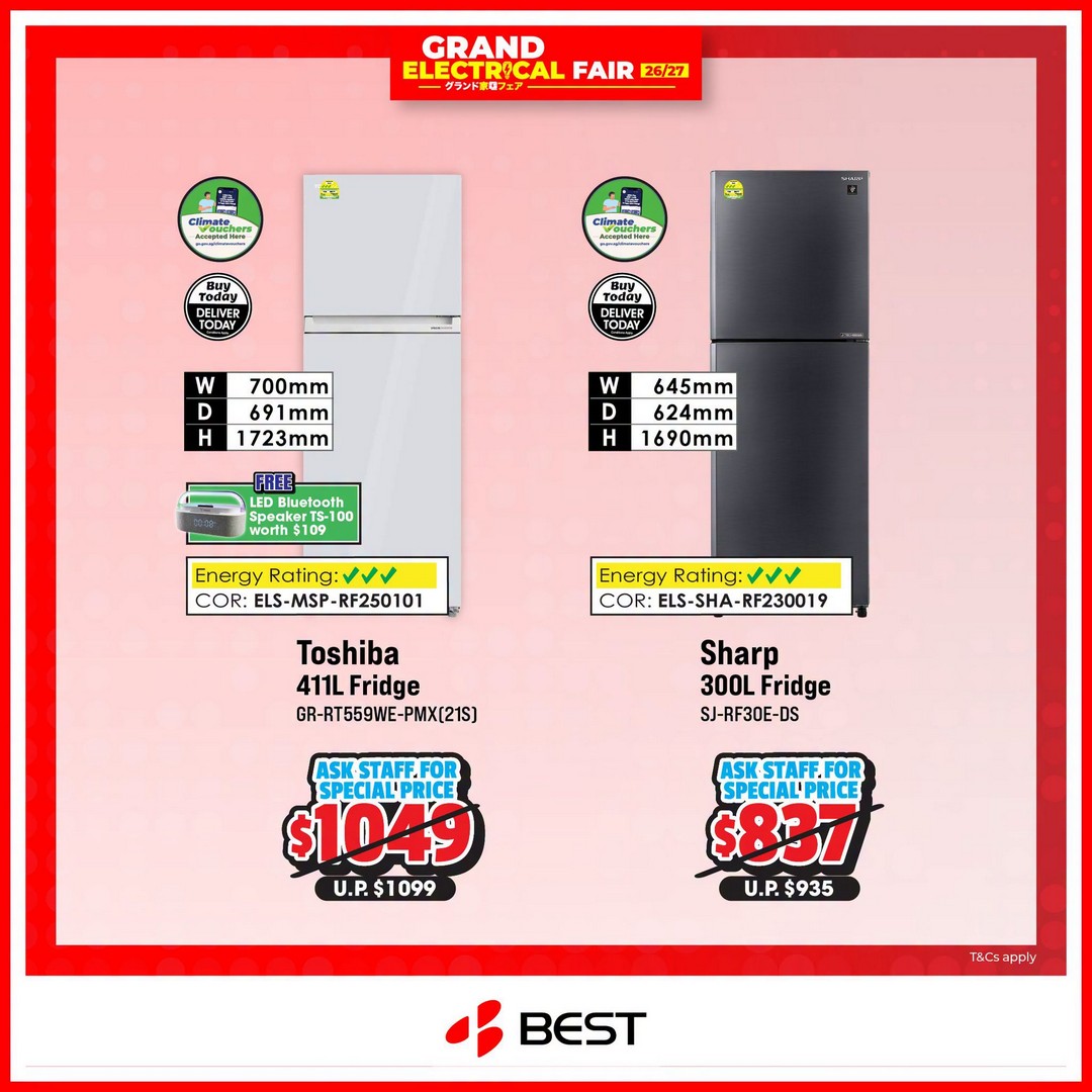 BEST-Denki-Singapore-Grand-Electrical-Fair-Promotion-5 31 October-30 November 2026: BEST Denki Singapore Grand Electrical Fair Promotion – Enjoy Up to 12% OFF, Extra $100 OFF Washer & Dryer Bundles, Same-Day Delivery & Free Gifts Worth Up to $300