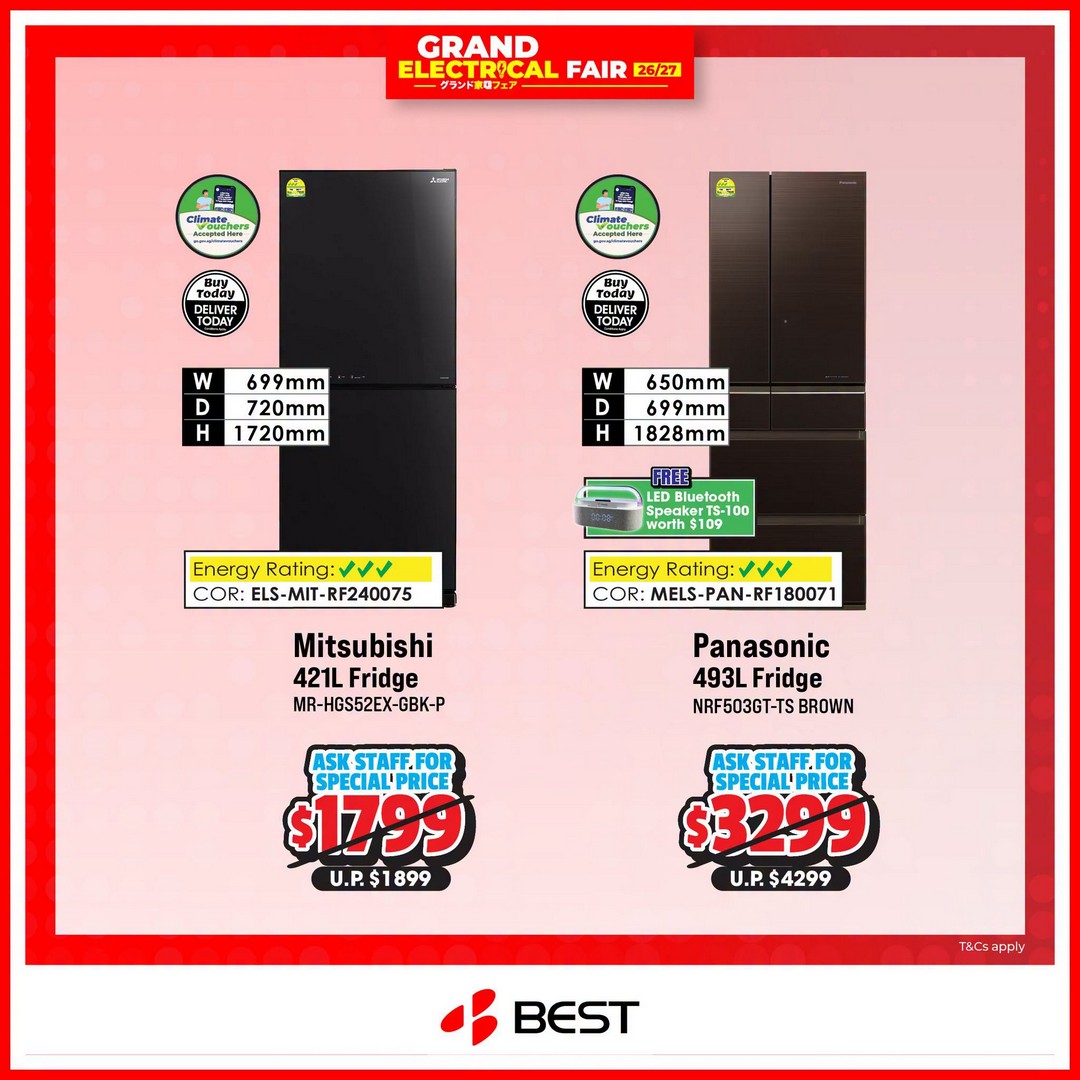 BEST-Denki-Singapore-Grand-Electrical-Fair-Promotion-7 31 October-30 November 2026: BEST Denki Singapore Grand Electrical Fair Promotion – Enjoy Up to 12% OFF, Extra $100 OFF Washer & Dryer Bundles, Same-Day Delivery & Free Gifts Worth Up to $300