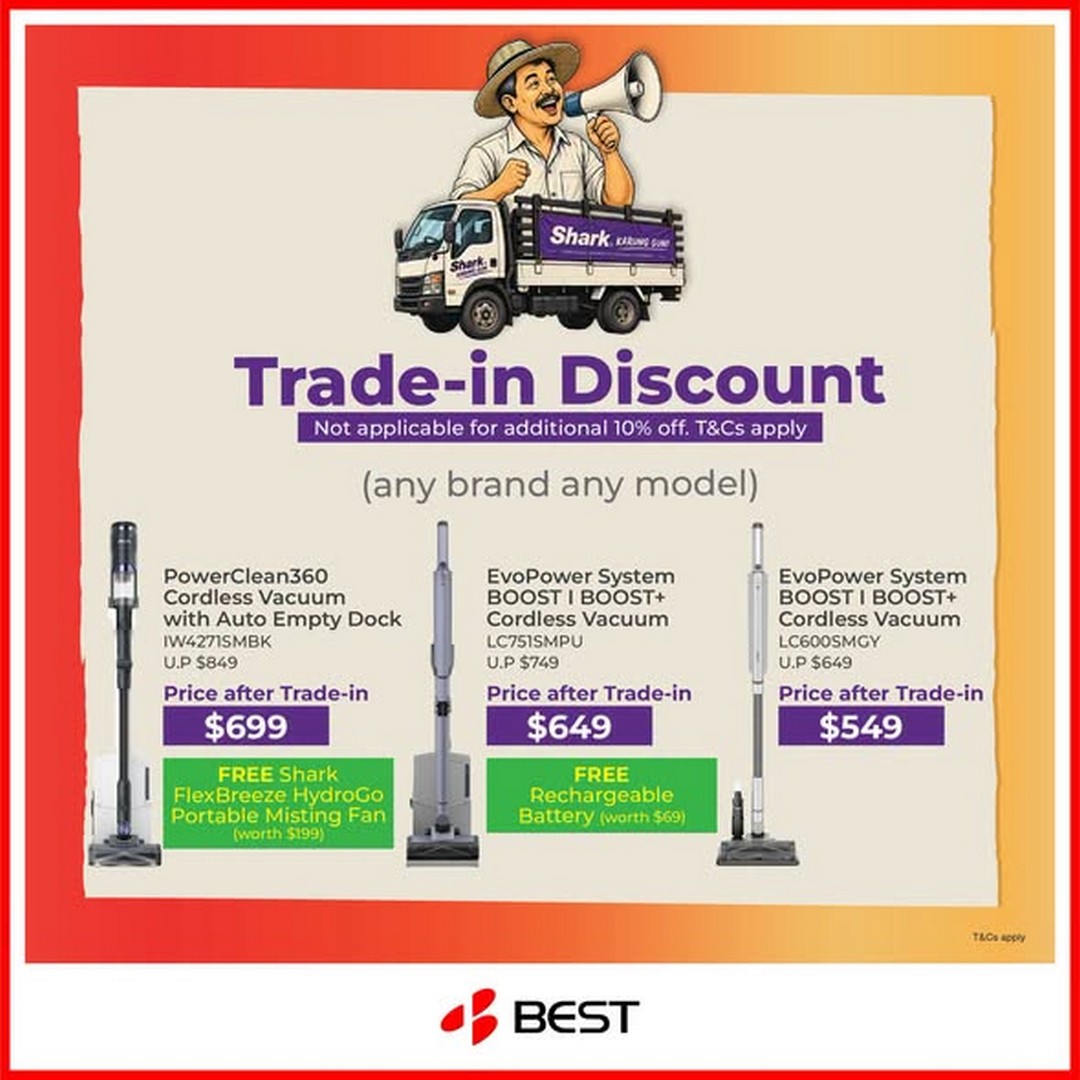 BEST-Denki-Singapore-Home-Kitchen-Fair-at-Waterway-Point-2 12-18 October 2026: BEST Denki Singapore: Home & Kitchen Fair at Waterway Point – Enjoy 10% OFF Selected Shark and Ninja Appliances and Trade-In Discounts