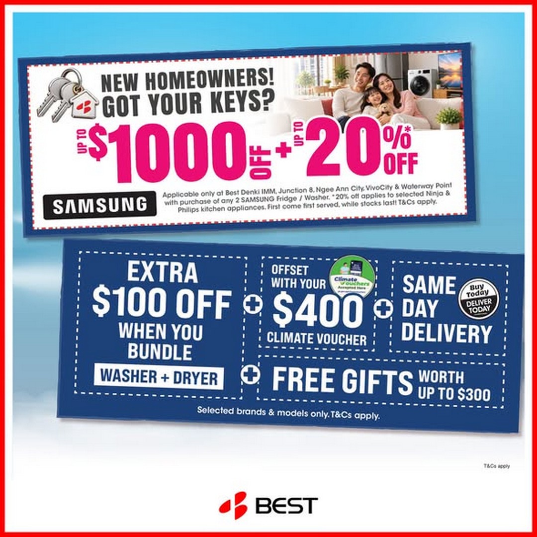 BEST-Denki-Singapore-Laundry-Dryer-Promotion-1 Now Till 31 October 2026: BEST Denki Singapore: Laundry Dryer Promotion to Keep Clothes Away from Haze and Unpredictable Weather