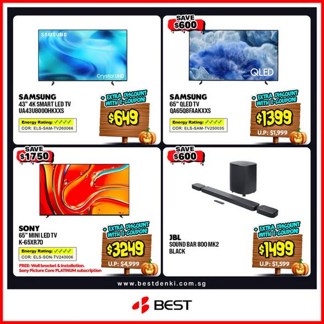 BEST-Denki-Singapore-Online-Exclusive-Promotion-3-2 30 October 2026 onwards: BEST Denki Singapore Online Exclusive Promotion – Enjoy Up to $250 Extra Discount with Minimum Spend of $99 on Electronics & Home Appliances