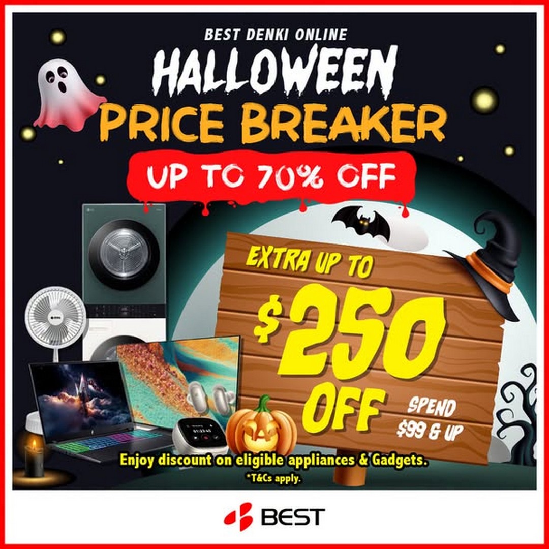BEST-Denki-Singapore-Online-Exclusive-Promotion-7 30 October 2026 onwards: BEST Denki Singapore Online Exclusive Promotion – Enjoy Up to $250 Extra Discount with Minimum Spend of $99 on Electronics & Home Appliances