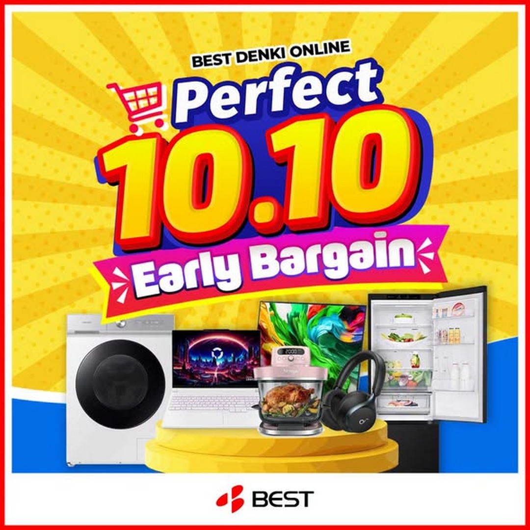 BEST-Denki-Singapore-Perfect-10.10-Early-Bargain-Sale 2 October 2026 onwards: BEST Denki Singapore: Perfect 10.10 Early Bargain Sale – Get $10 Off Every $100 Spent Online