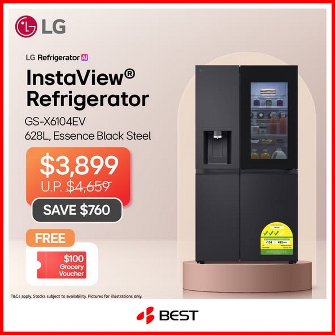 BEST-Denki-Singapore-–-LG-Home-Appliance-Promotion-1 1–31 October 2026: BEST Denki Singapore – LG Home Appliance Promotion with Up to $100 in Grocery Vouchers at Participating Retail Outlets