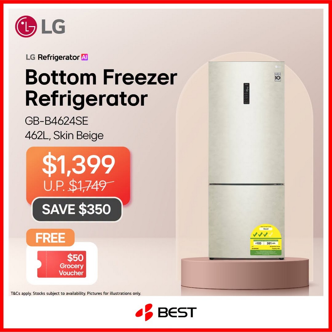 BEST-Denki-Singapore-–-LG-Home-Appliance-Promotion-4 1–31 October 2026: BEST Denki Singapore – LG Home Appliance Promotion with Up to $100 in Grocery Vouchers at Participating Retail Outlets