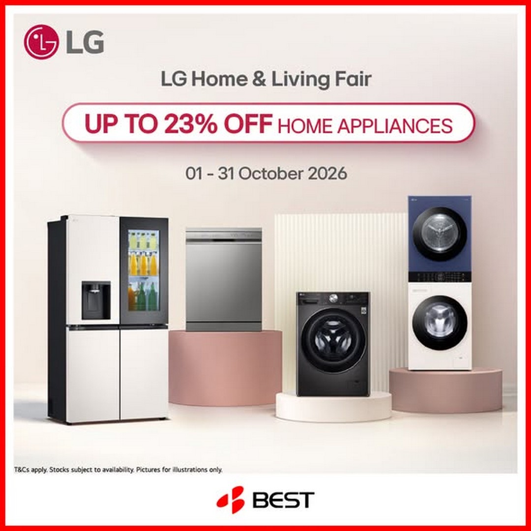 BEST-Denki-Singapore-–-LG-Home-Appliance-Promotion 1–31 October 2026: BEST Denki Singapore – LG Home Appliance Promotion with Up to $100 in Grocery Vouchers at Participating Retail Outlets
