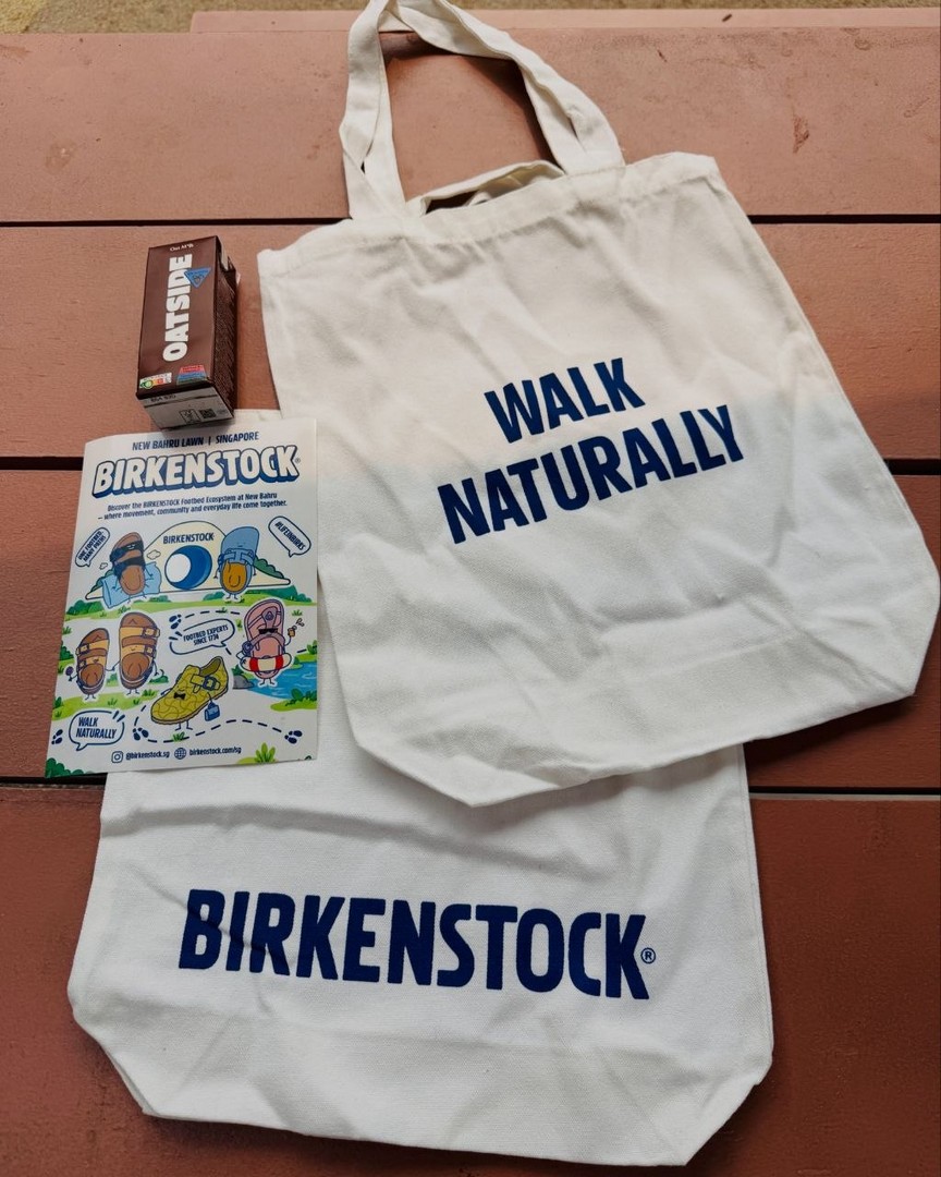 BIRKENSTOCK-Free-Tote-Bag-Stickers-and-OATSIDE-Chocolate-Oat-2 Now till 26 October 2026: BIRKENSTOCK: Free Tote Bag, Stickers and OATSIDE Chocolate Oat Milk at New Bahru Singapore – Walk Naturally Experience, Dates, Opening Hours and Venue