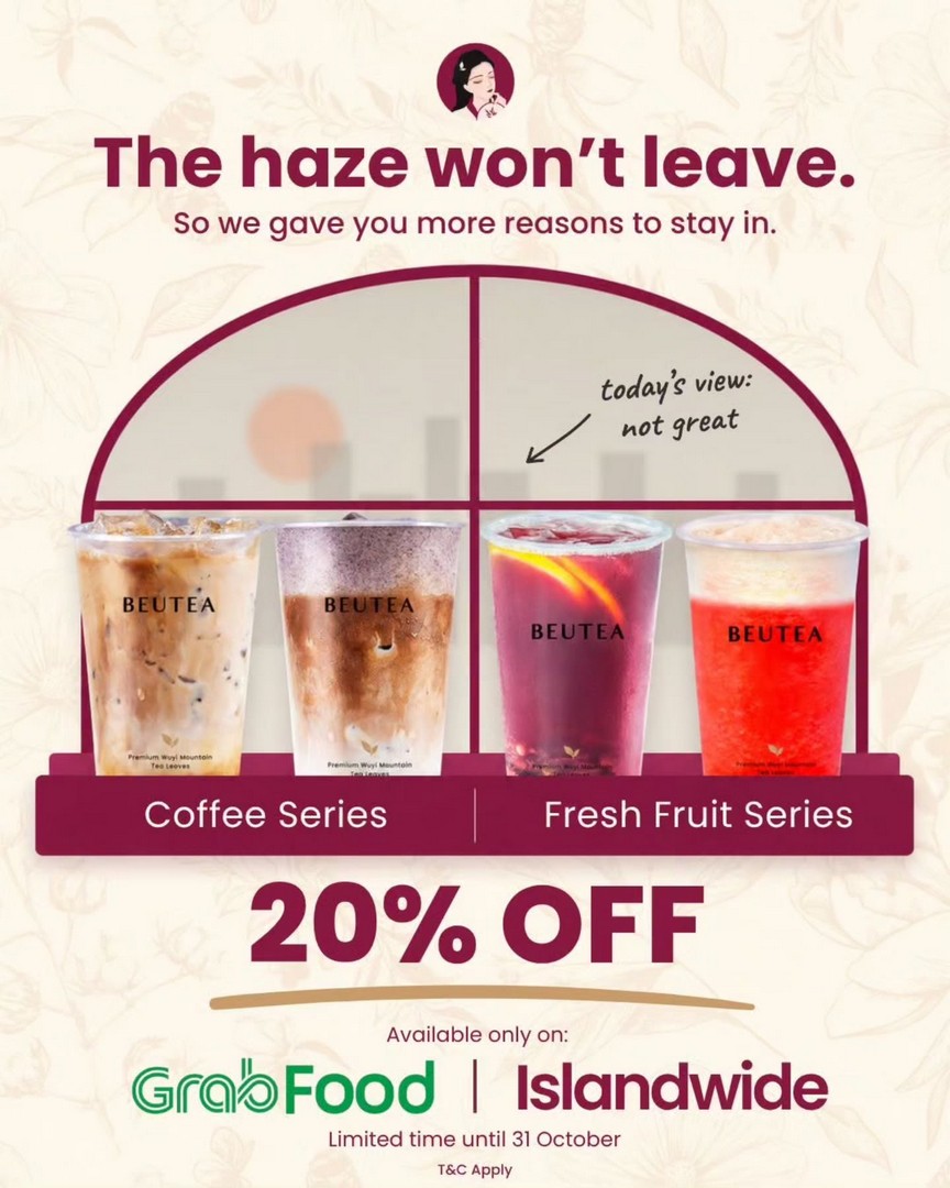 Beutea-Singapore-20-Off-Coffee-Series-and-Fresh-Fruit-Tea-Series 13-31 October 2026: Beutea Singapore: 20% Off Coffee Series and Fresh Fruit Tea Series on GrabFood – October Promotion at Selected Outlets