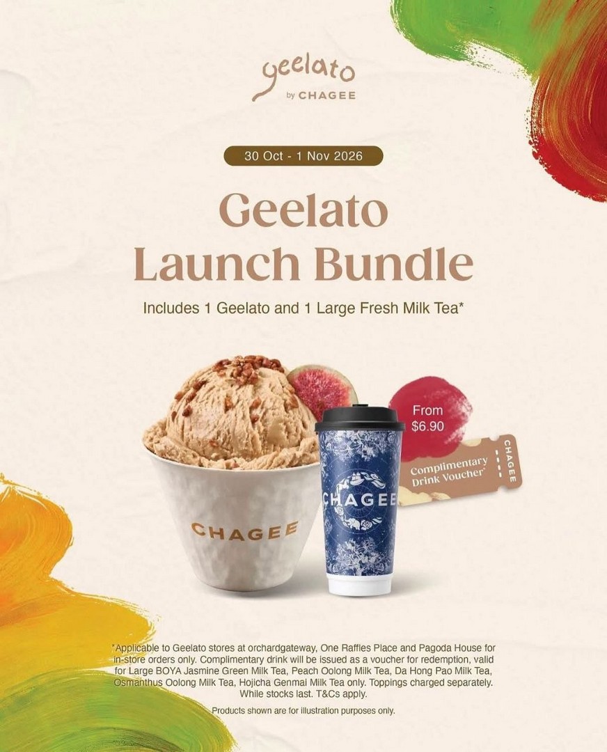CHAGEE-Geelato-Promotion-–-Get-1-FREE-Large-Fresh-Milk-Tea-1 30 October-1 November 2026: CHAGEE Geelato Promotion – Get 1 FREE Large Fresh Milk Tea with Every Geelato Launch Bundle from S$6.90 at Orchardgateway, One Raffles Place & Chinatown from 12pm
