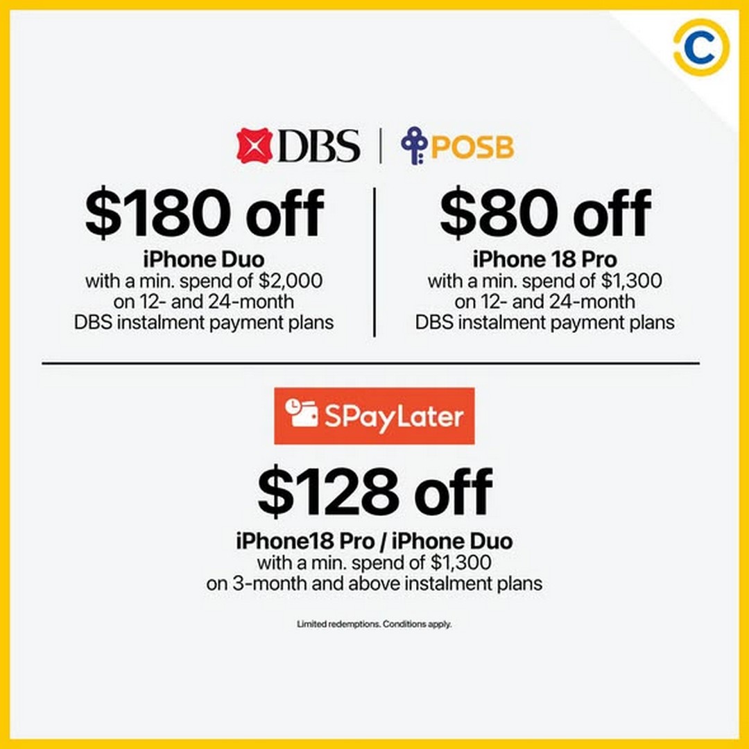 COURTS-Singapore-New-iPhone-Duo-Launch-Promotion-2 23 October 2026 onwards: COURTS Singapore: New iPhone Duo Launch Promotion with Up to $200 Trade-Up Bonus, Up to $180 Savings, Free MAZER Power Bank and Apple Accessory Deals