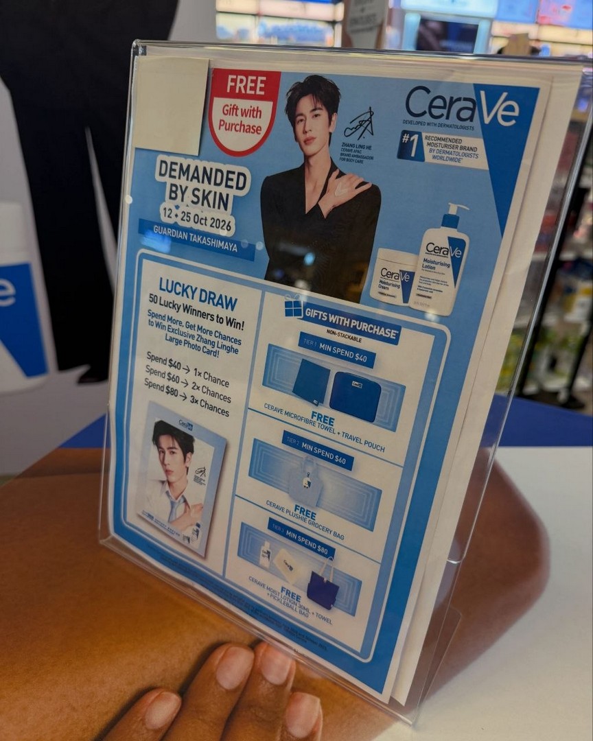 CeraVe-Singapore-FREE-Skincare-Samples-Giveaway-2 Now till 25 October 2026: CeraVe Singapore: FREE Skincare Samples Giveaway at Guardian Ngee Ann City, Orchard Road – No Purchase Needed, 3-Second Scoop Challenge from 12pm to 8.30pm