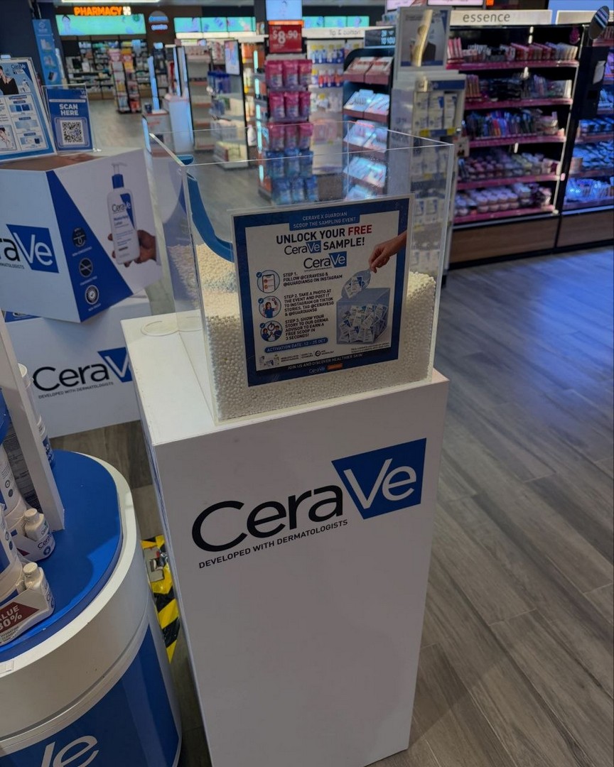CeraVe-Singapore-FREE-Skincare-Samples-Giveaway-8 Now till 25 October 2026: CeraVe Singapore: FREE Skincare Samples Giveaway at Guardian Ngee Ann City, Orchard Road – No Purchase Needed, 3-Second Scoop Challenge from 12pm to 8.30pm