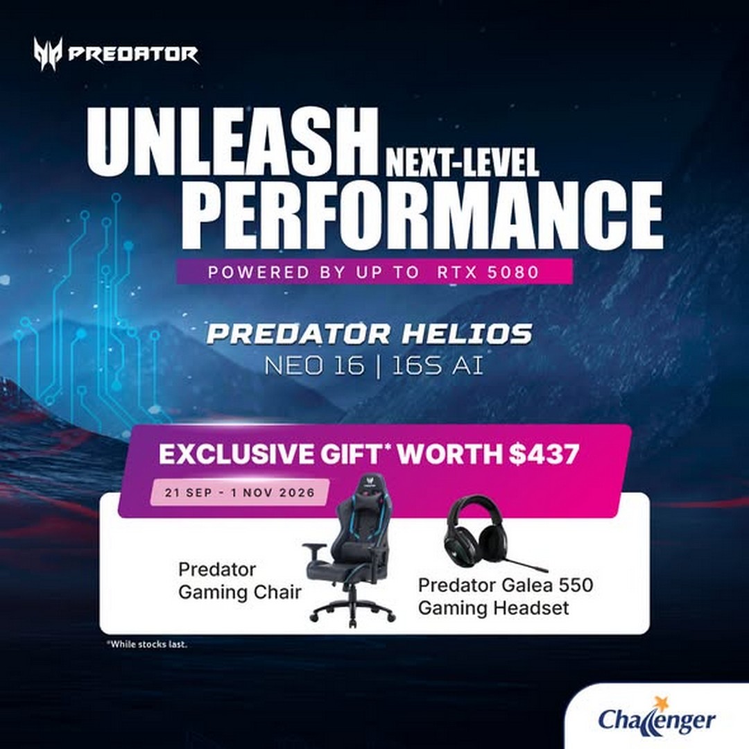 Challenger-Singapore-–-Get-a-FREE-Predator-Gaming-Chair-1 19 October 2026 Onwards: Challenger Singapore – Get a FREE Predator Gaming Chair and Predator Galea 550 Gaming Headset Worth $437 with Selected Acer Gaming Desktops