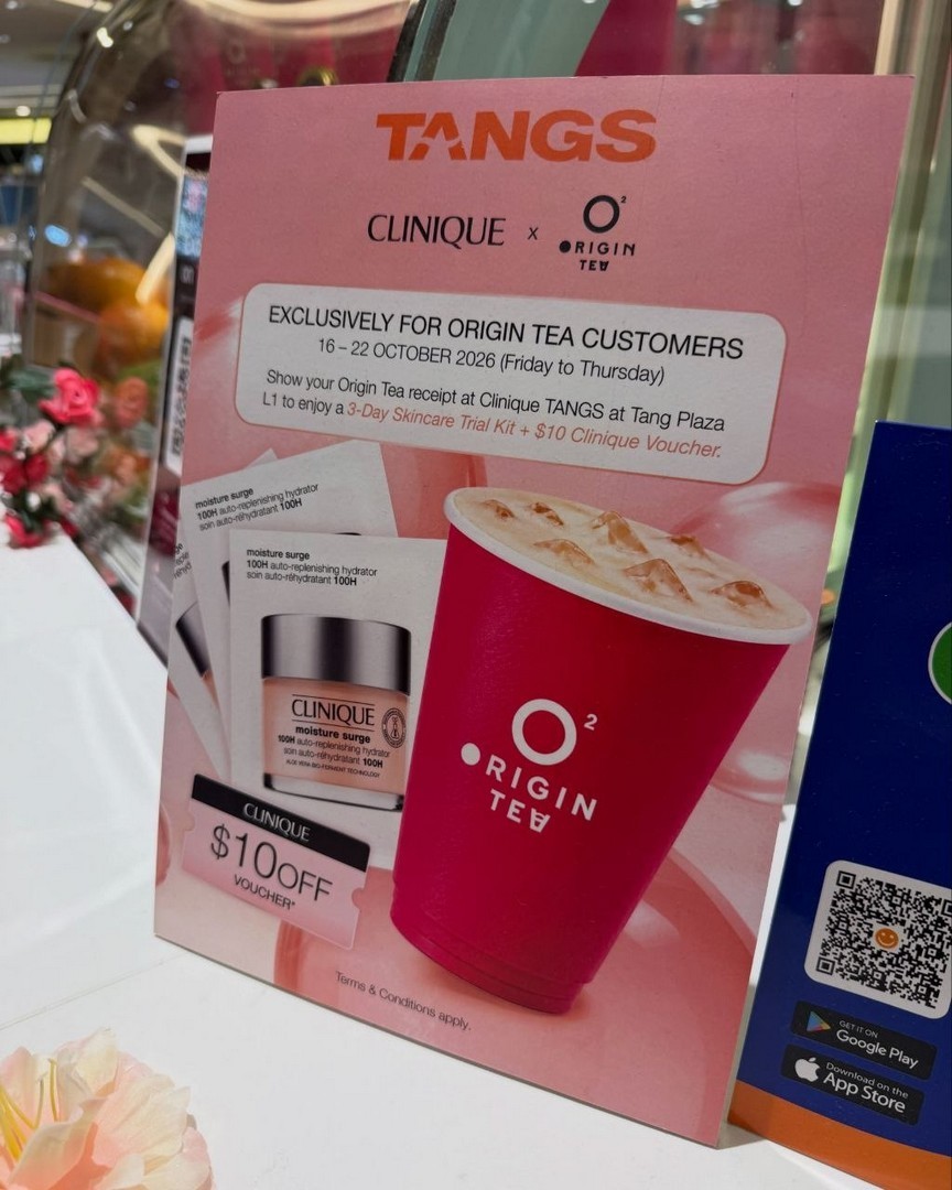 Clinique-Singapore-FREE-Moisture-Surge-Skincare-Sample-Set-3 16–22 October 2026: Clinique Singapore FREE Moisture Surge Skincare Sample Set and $10 Voucher Promotion at TANGS Tang Plaza, Level 1
