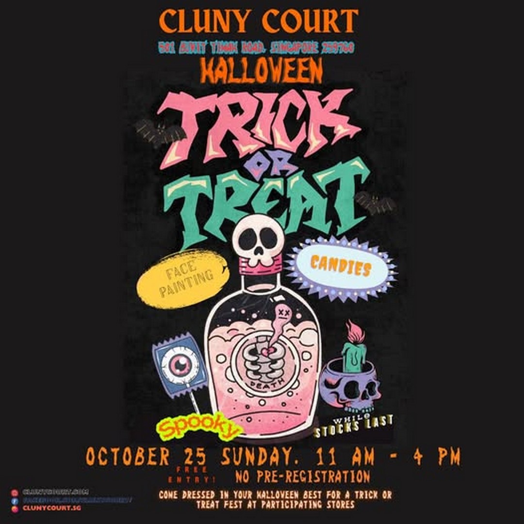 Cluny-Court-Halloween-Trick-or-Treat-Event 25 October 2026: Cluny Court: Halloween Trick or Treat Event, 11am-4pm at Cluny Court