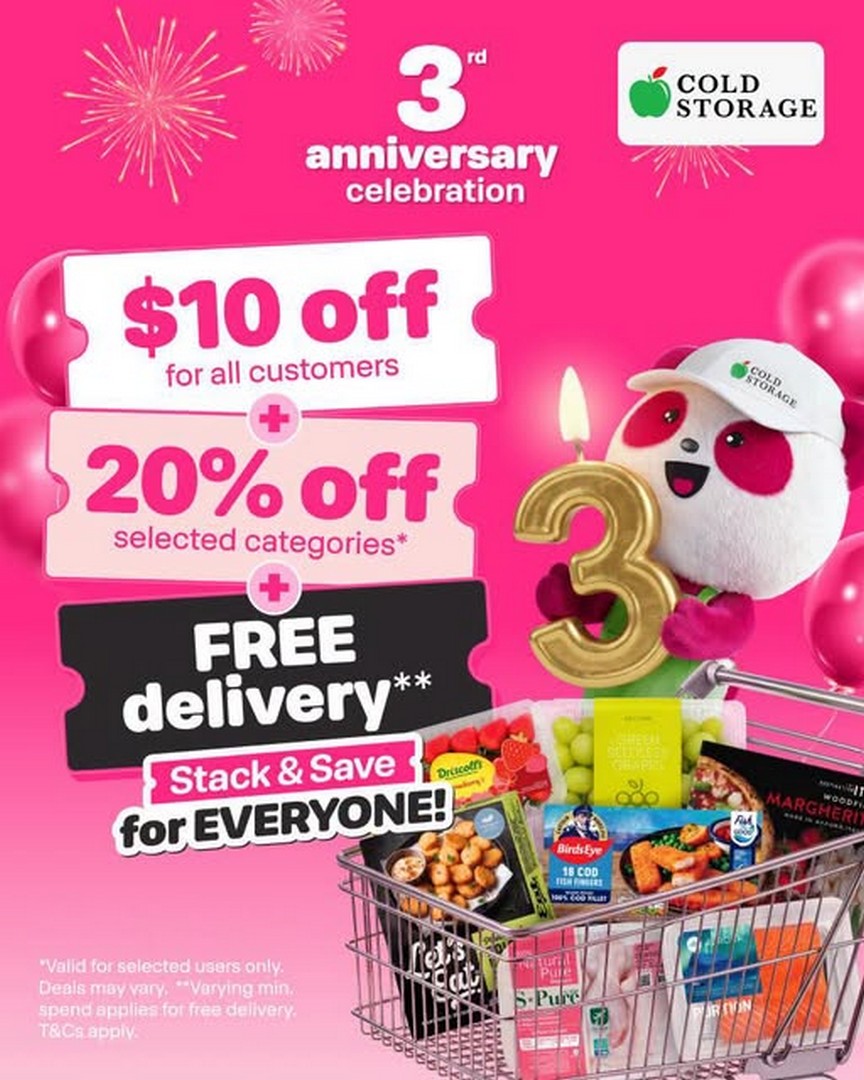 Cold-Storage-Singapore-Stack-Save-Promotion 5-25 October 2026: Cold Storage Singapore: Stack & Save Promotion with $10 Off, 20% Off Selected Categories and Free Delivery