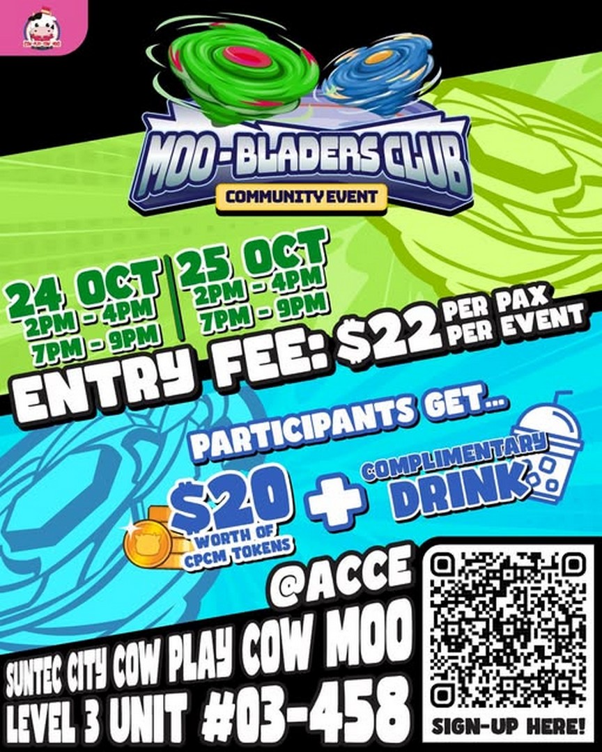 Cow-Play-Cow-Moo-Moo-Bladers-Club-Community-Event 24–25 October 2026: Cow Play Cow Moo: Moo-Bladers Club Community Event Returns to Suntec City with Beyblade X Battles, $20 Worth of CPCM Tokens and a Complimentary Drink
