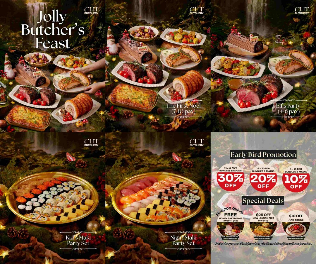 Cut-Butchery-Christmas-Promotion-–-Enjoy-30-Early-Bird-Discount 27 October 2026 onwards: Cut Butchery Christmas Promotion – Enjoy 30% Early Bird Discount and Get a Free Honey Baked Ham Worth $48, Festive Bundles and Party Sets for Christmas 2026