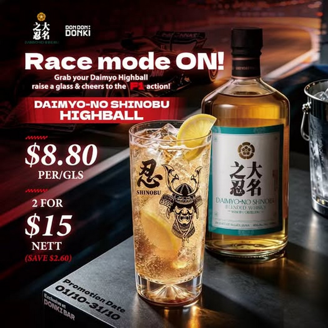 DON-DON-DONKI-Singapore-Daimyo-No-Shinobu-Highball-Promotion 1-31 October 2026: DON DON DONKI Singapore: Daimyo-No Shinobu Highball Promotion from $8.80 at All DONKI Bars
