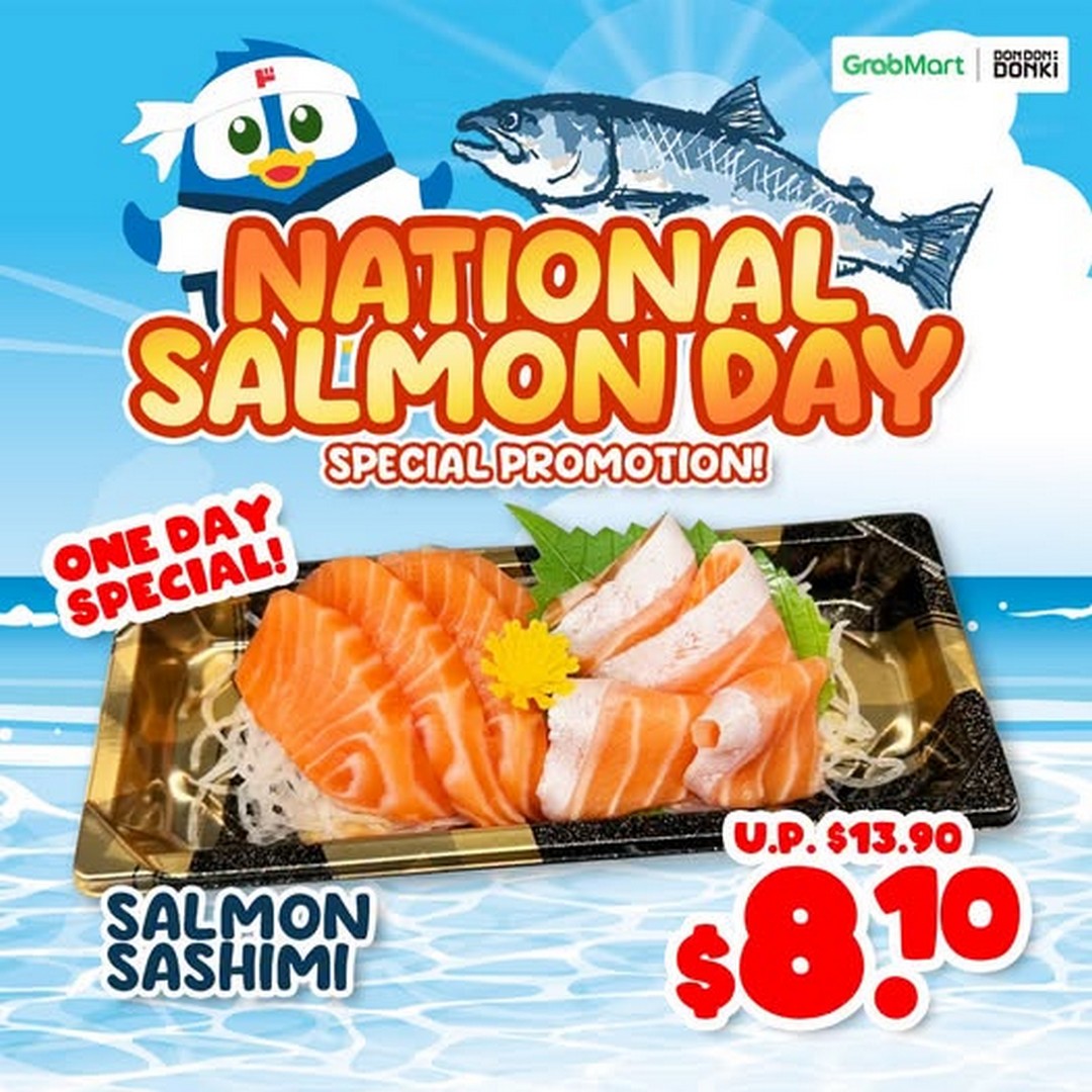 DON-DON-DONKI-Singapore-One-Day-Salmon-Sashimi-Promotion 8 October 2026: DON DON DONKI Singapore: One-Day Salmon Sashimi Promotion at $8.10 on GrabMart