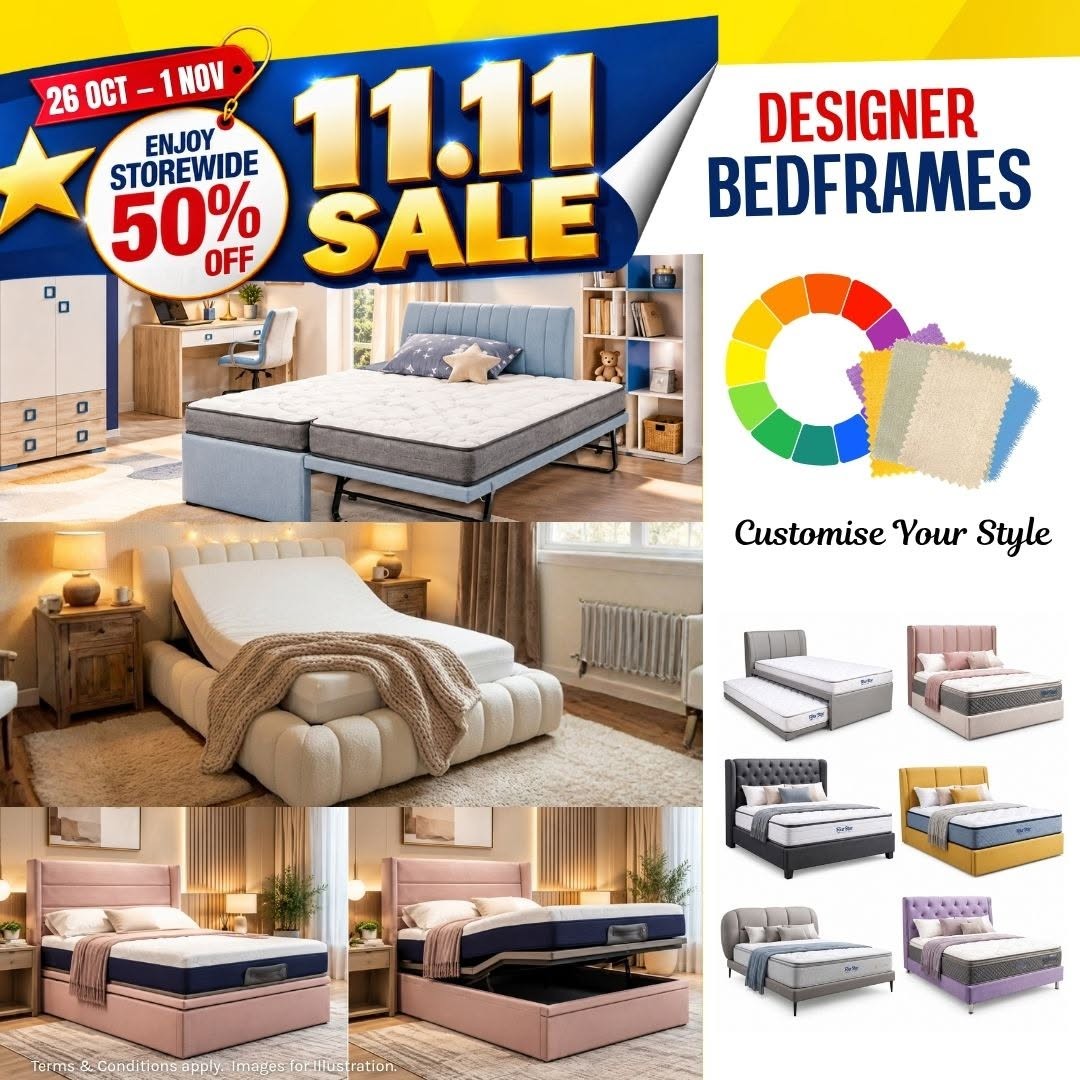 FOUR-STAR-Mattress-11.11-Sale-at-Hougang-Mall-Singapore-4 26 October–1 November 2026: FOUR STAR Mattress 11.11 Sale at Hougang Mall Singapore – Enjoy Storewide 50% Off Premium Mattresses, Storage Beds and Sofas