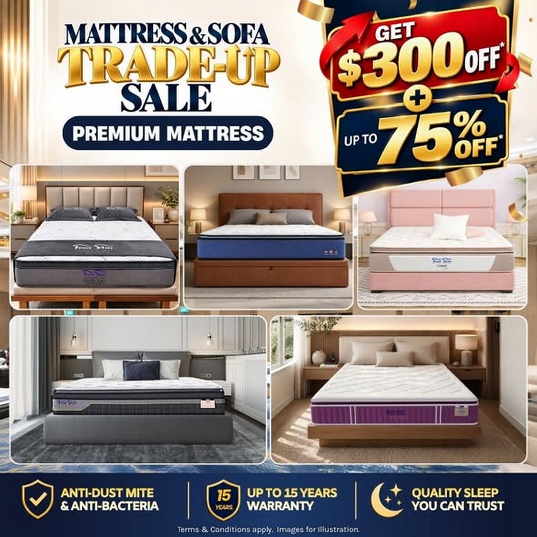 Four-Star-Mattress-Trade-Up-Sale-Promotion-at-HomeTeamNS-Bukit-Batok-1 7-11 October 2026: Four Star Mattress: Trade-Up Sale Promotion at HomeTeamNS Bukit Batok with Up to $300 Off and 75% Off