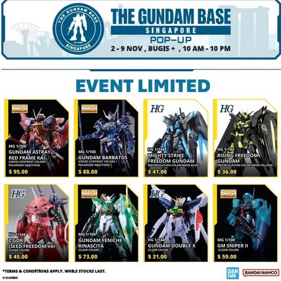 GUNDAM-BASE-Singapore-Pop-Up-Event-at-Bugis-2 2–9 November 2026: GUNDAM BASE Singapore Pop-Up Event at Bugis+ – Exclusive Gunpla Model Kits and Free Building Workshops