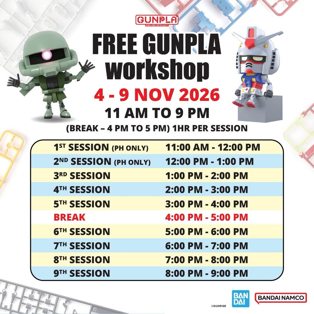GUNDAM-BASE-Singapore-Pop-Up-Event-at-Bugis-7 2–9 November 2026: GUNDAM BASE Singapore Pop-Up Event at Bugis+ – Exclusive Gunpla Model Kits and Free Building Workshops