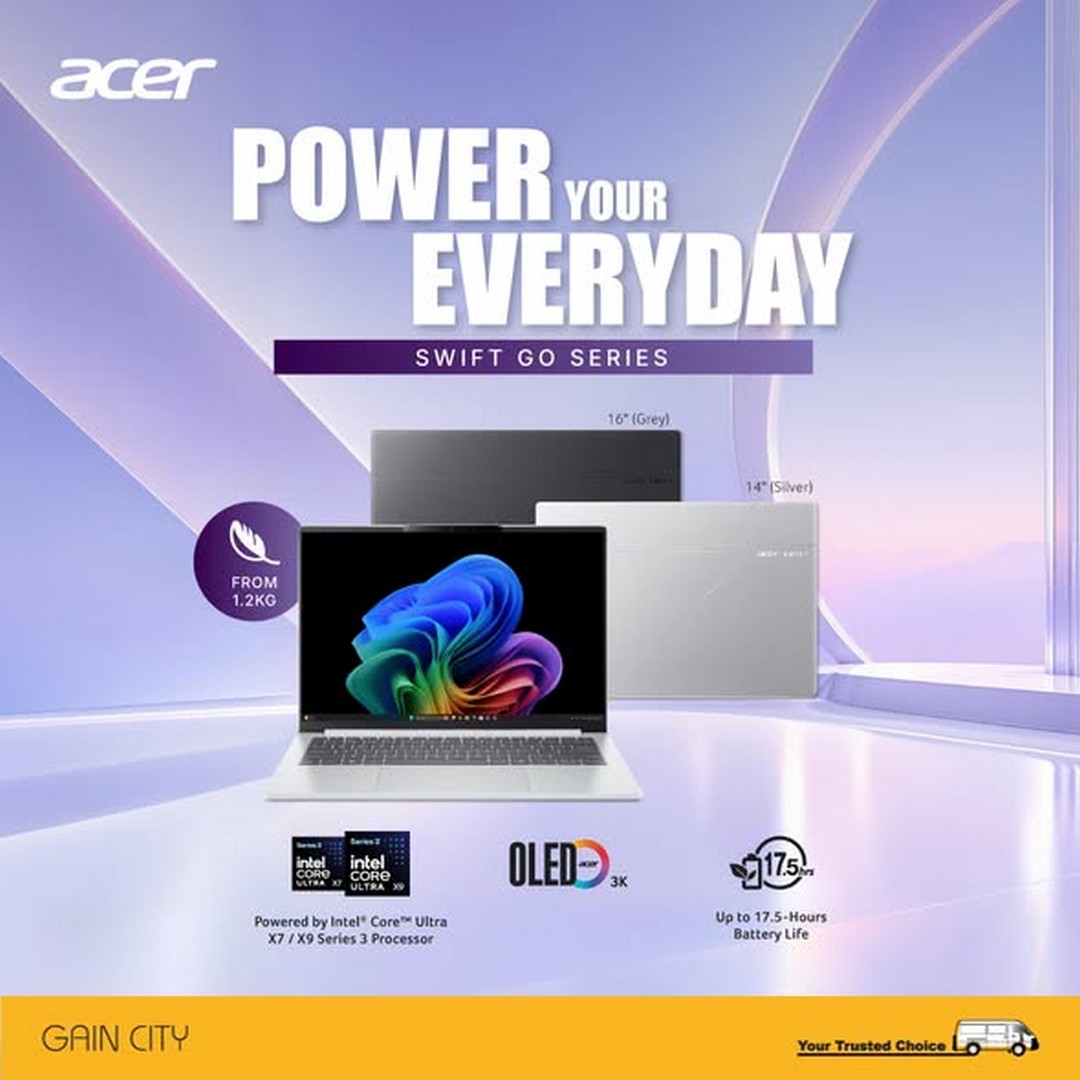 Gain-City-Free-Acer-16-Inch-Portable-Gaming-Monitor 12 October 2026 onwards: Gain City: Free Acer 16-Inch Portable Gaming Monitor Worth $249 with Acer Swift Go AI Series Purchase – Singapore Promotion