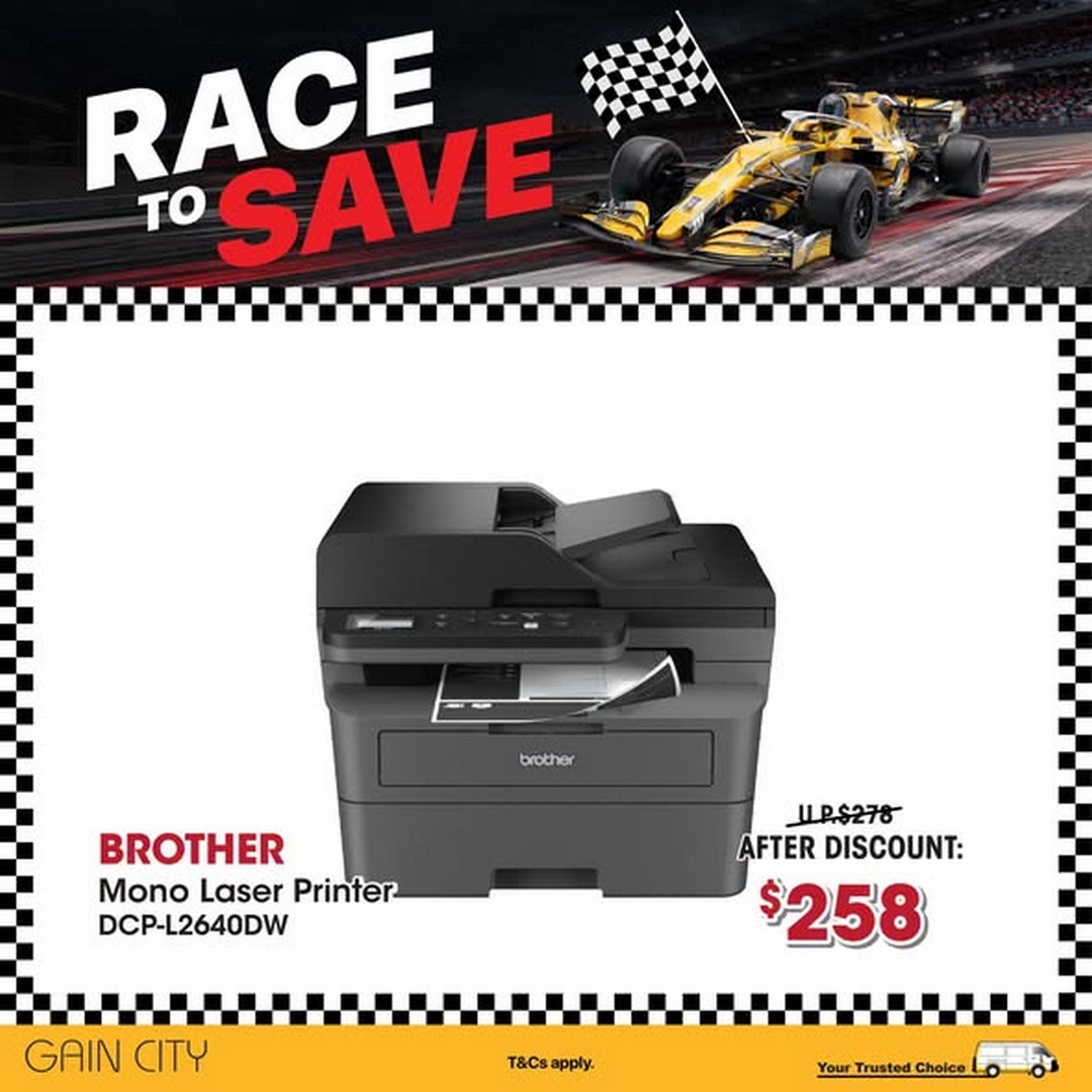 Gain-City-Race-To-Save-Promotion-on-Tech-Gadgets-with-20-Off-1 2-4 October 2026: Gain City: Race To Save Promotion on Tech Gadgets with $20 Off Every $200 Spent, $100 Off Every $900 Spent and No Cap on Discounts