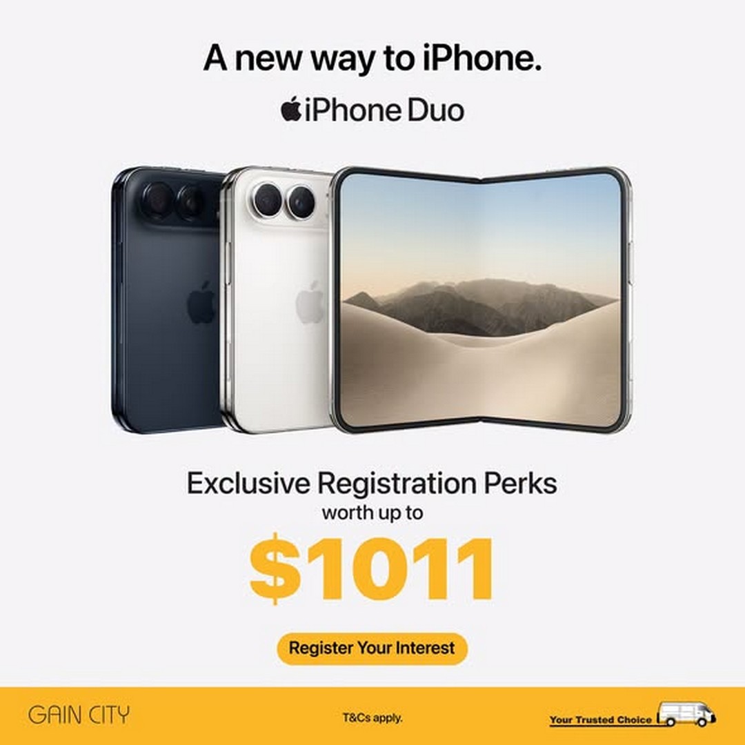 Gain-City-Singapore-iPhone-Duo-Registration-Promotion 16 October 2026 onwards: Gain City Singapore: iPhone Duo Registration Promotion – Enjoy Exclusive Registration Perks Worth Up to $1,011 at Gain City Megastore@Sungei Kadut