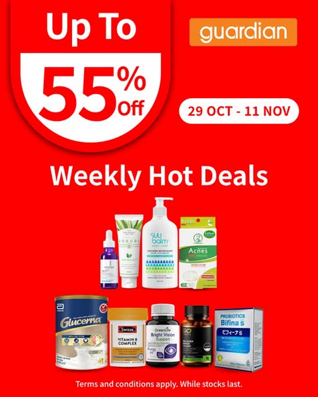 Guardian-Singapore-Up-to-55-OFF-Health-Beauty-Skincare 29 October-11 November 2026: Guardian Singapore Up to 55% OFF Health, Beauty & Skincare Promotion – Weekly Hot Deals In-Store, Online & App