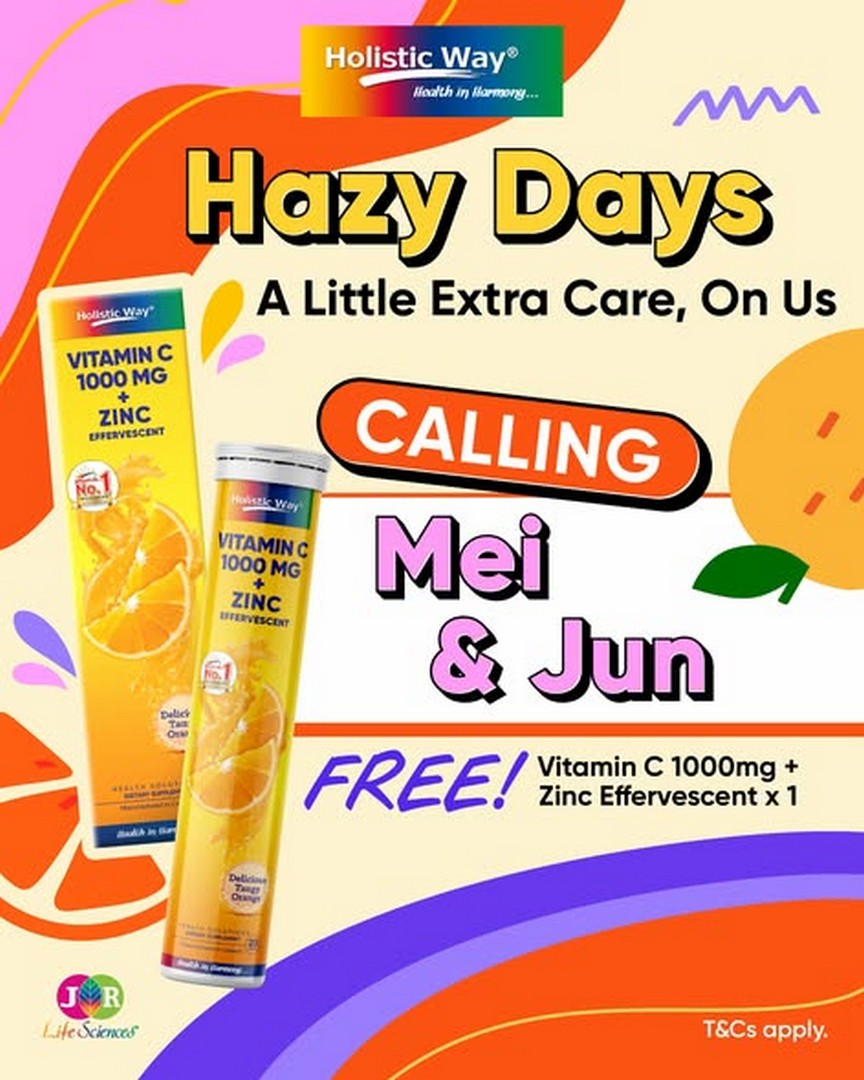 Holistic-Way-FREE-Vitamin-C-1000mg-Zinc-Effervescent-Giveaway-1 12-18 October 2026: Holistic Way: FREE Vitamin C 1000mg + Zinc Effervescent Giveaway at Participating Watsons, Guardian and Unity Outlets in Singapore