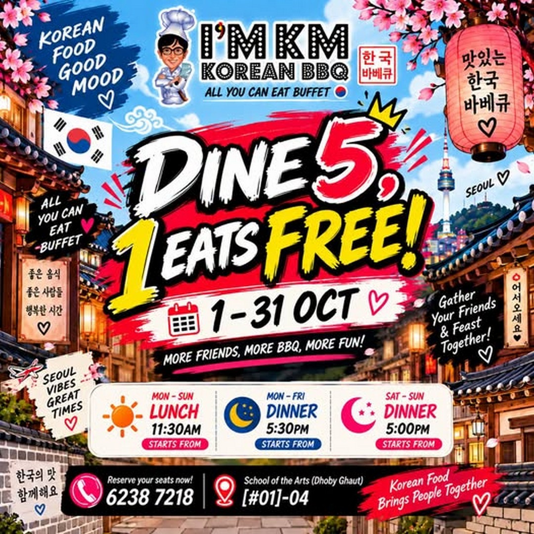 Im-Kim-Korean-BBQ-4PLUS1-KBBQ-Buffet-Promotion-at-School-of-the-Arts 1-31 October 2026: I’m Kim Korean BBQ: 4PLUS1 KBBQ Buffet Promotion at School of the Arts, Dhoby Ghaut