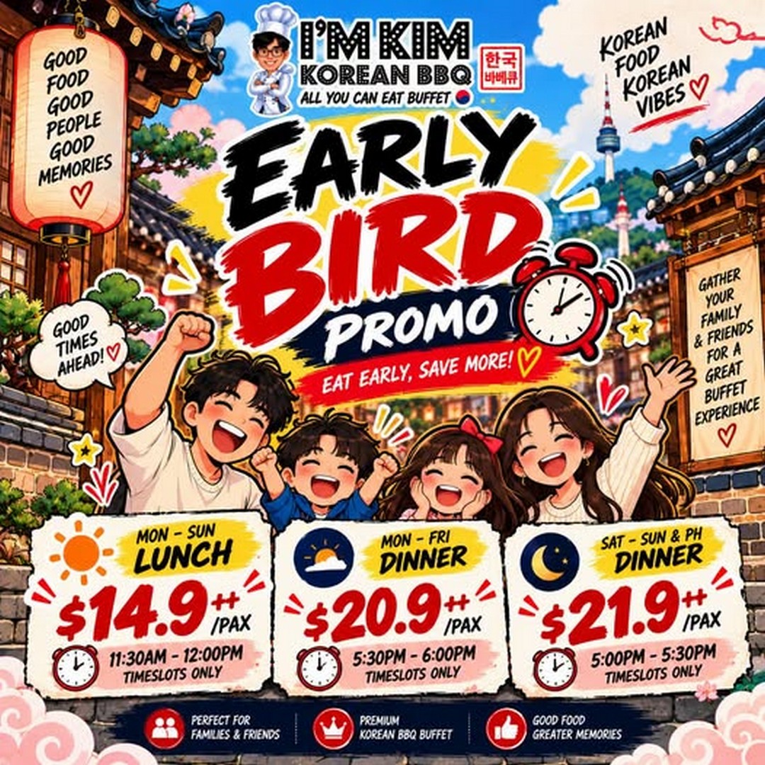 Im-Kim-Korean-BBQ-Free-Flow-KBBQ-Early-Bird-Promotion 1–30 November 2026: I'm Kim Korean BBQ Free-Flow KBBQ Early Bird Promotion from $14.90++ at Dhoby Ghaut, School of the Arts
