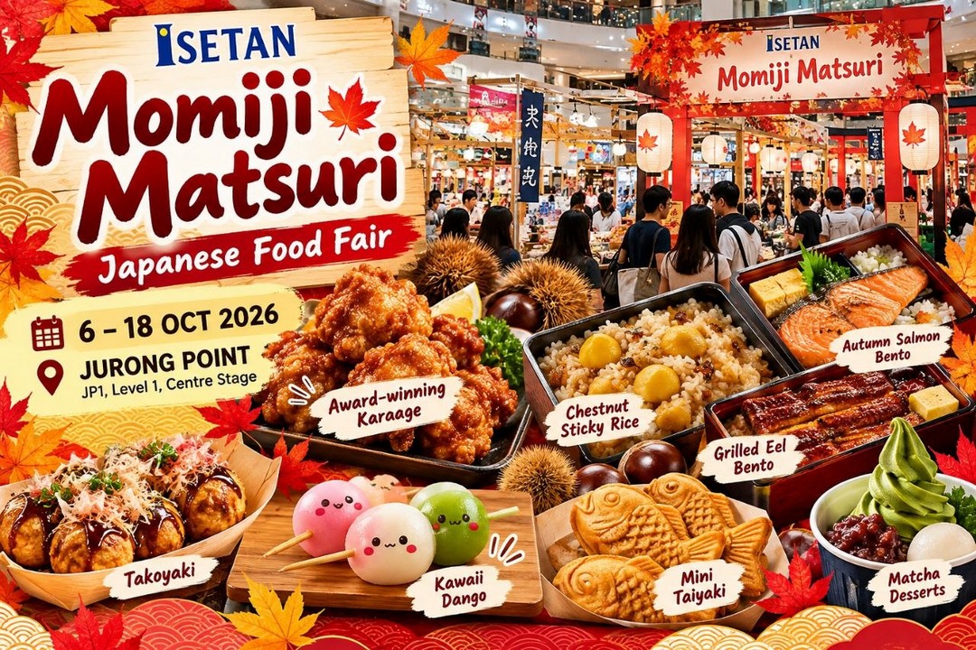 Isetan-Momiji-Matsuri-Japanese-Food-Fair-Enjoy-Japanese-Street-Food 6-18 October 2026: Isetan Momiji Matsuri Japanese Food Fair: Enjoy Japanese Street Food, Autumn Specialities and Artisan Shopping at Jurong Point