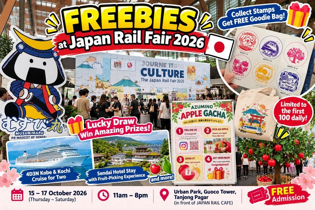 Japan-Rail-Fair-2026-Singapore-Free-Goodie-Bags-Lucky-Draw-Prizes 15-17 October 2026: Japan Rail Fair 2026 Singapore: Free Goodie Bags, Lucky Draw Prizes, Travel Activities and More at Guoco Tower