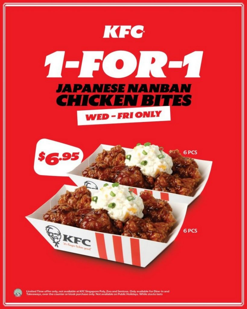 14 October 2026 onwards: KFC Singapore: 1-for-1 Japanese Nanban Chicken ...