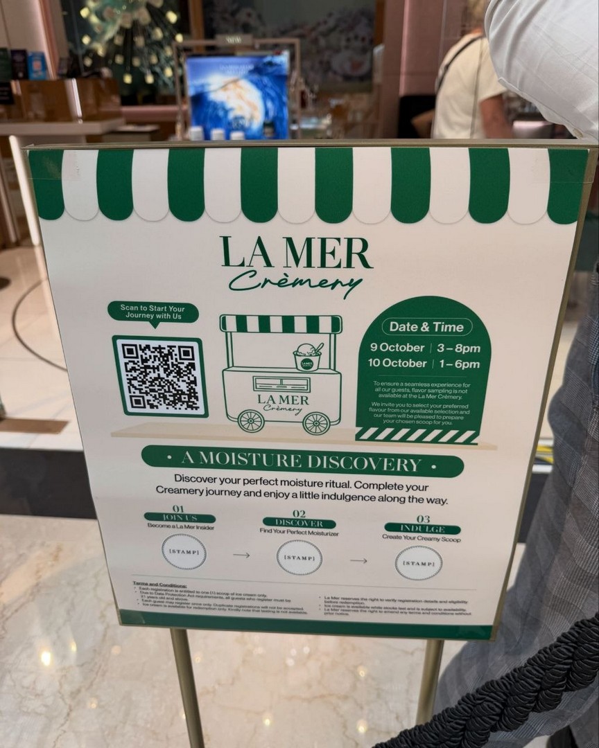 La-Mer-FREE-Travel-Sized-Skincare-Sample-and-Dopa-Ice-Cream-1 9-10 October 2026: La Mer: FREE Travel-Sized Skincare Sample and Dopa Ice Cream Promotion at Marina Bay Sands, Singapore – No Purchase Required