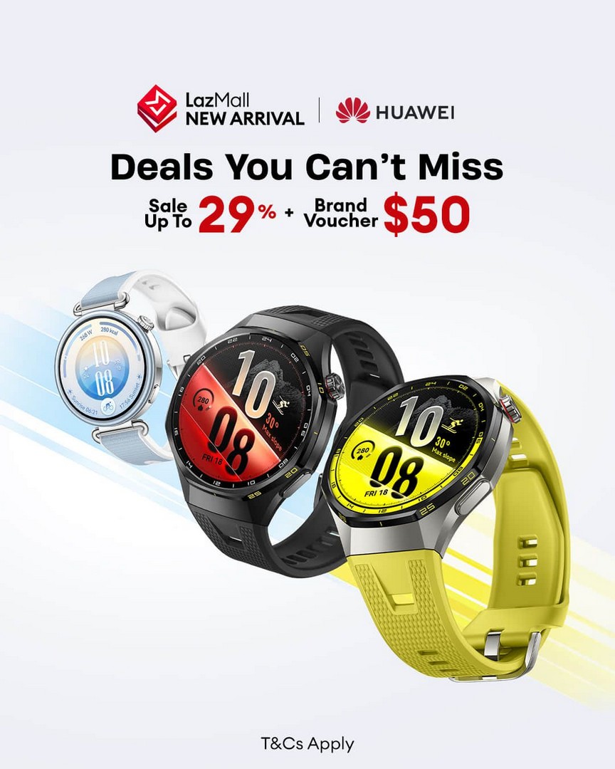 Lazada-HUAWEI-WATCH-GT-7-Series-Early-Bird-Promotion 24 September-13 October 2026: Lazada: HUAWEI WATCH GT 7 Series Early Bird Promotion – Get $30 Off, Free Gifts Worth $160+ and Smartwatch Deals from $348
